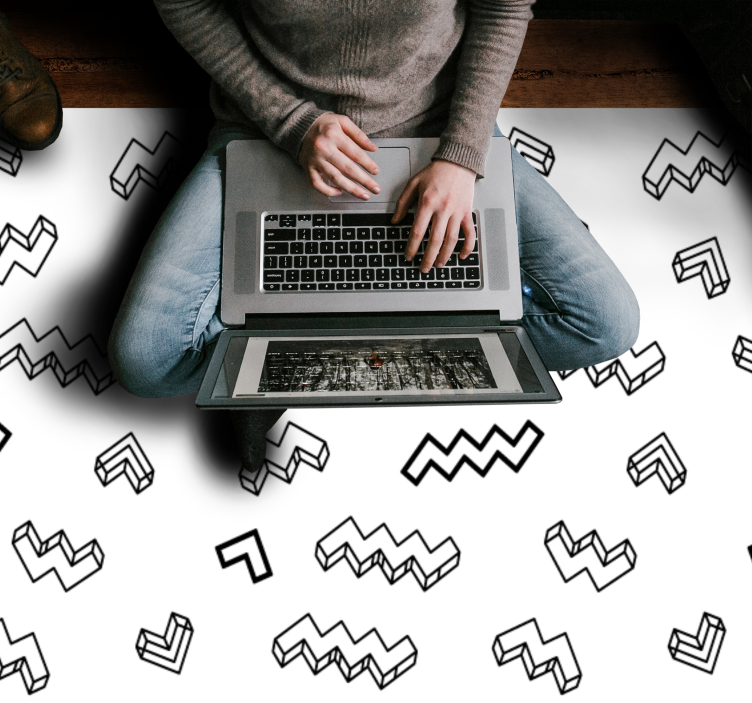 壁画 モアチルドレン 大胆な角のあるパターン - TENSTICKERS