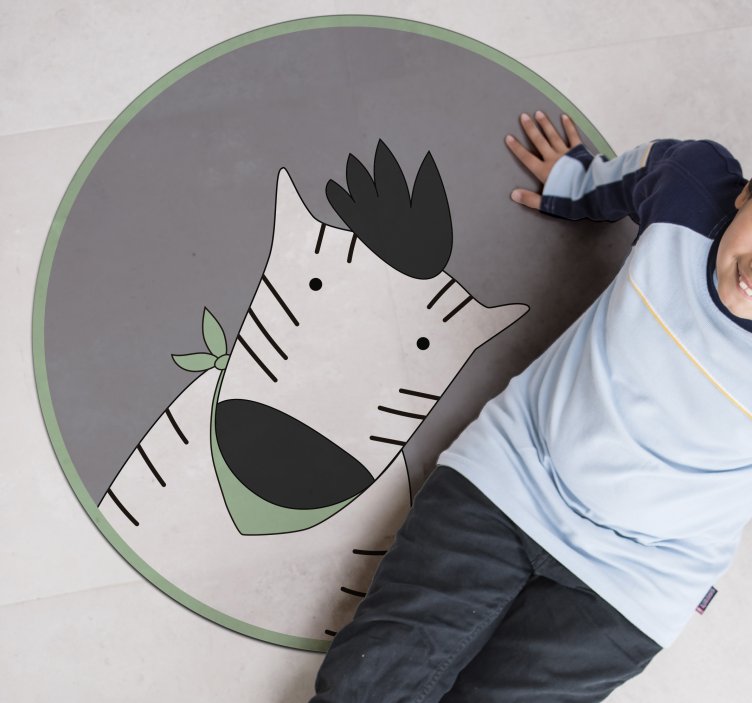 子供 ビニールマット 陽気なシマウマ - TENSTICKERS