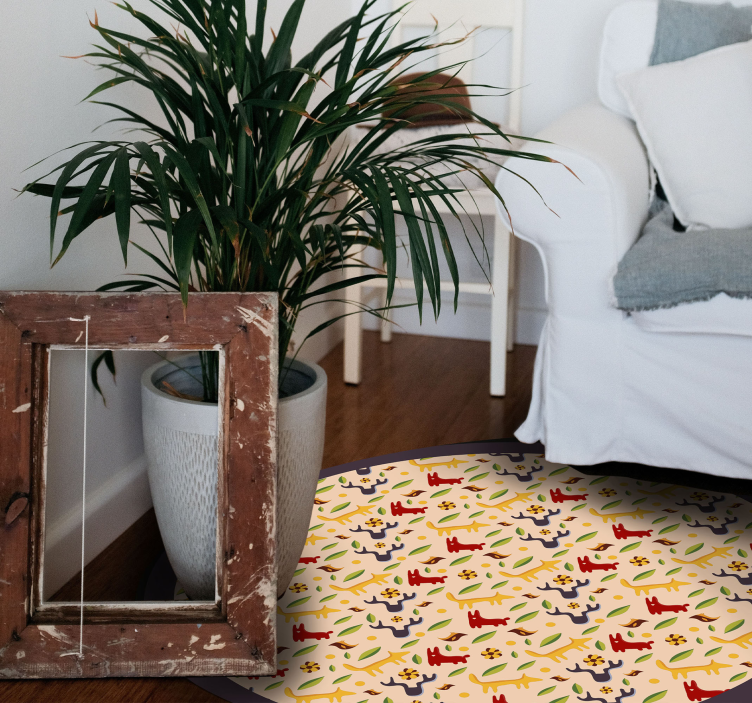 壁画 モアチルドレン カラフルな森の動物たち - TENSTICKERS