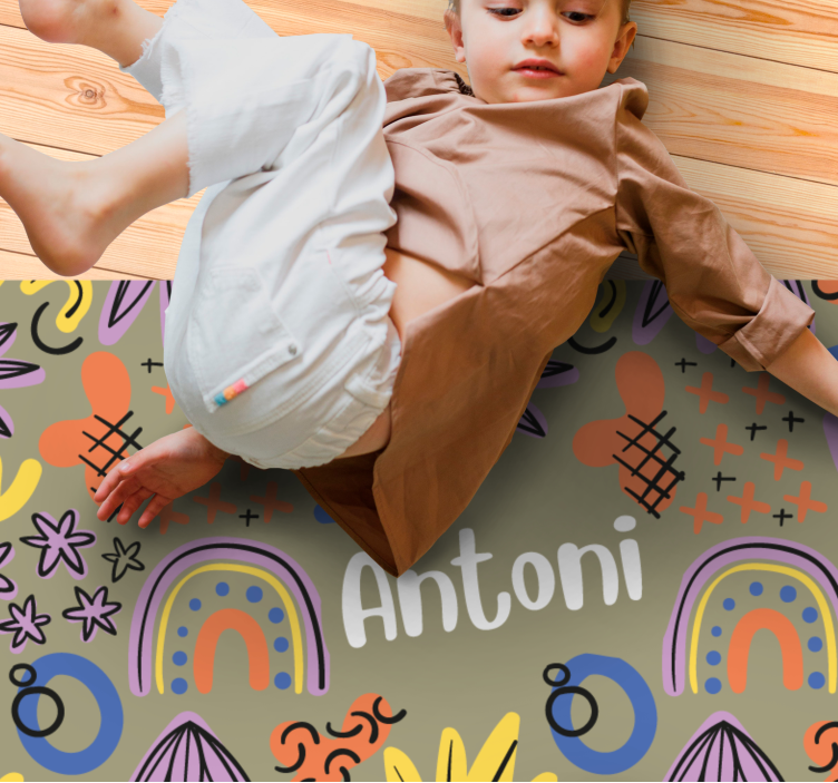 壁画 モアチルドレン カラフルな虹のパターン - TENSTICKERS