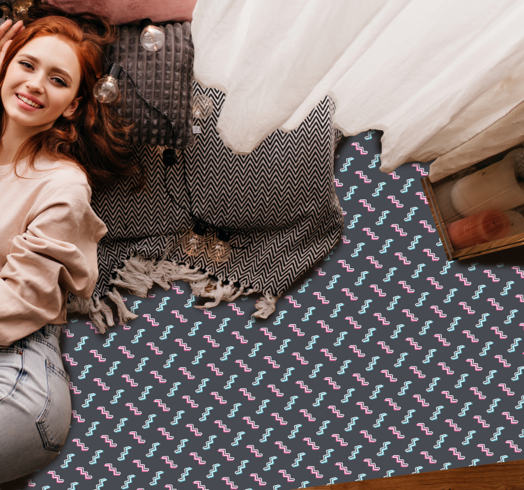 壁画 モアチルドレン カラフルな波形デザイン - TENSTICKERS