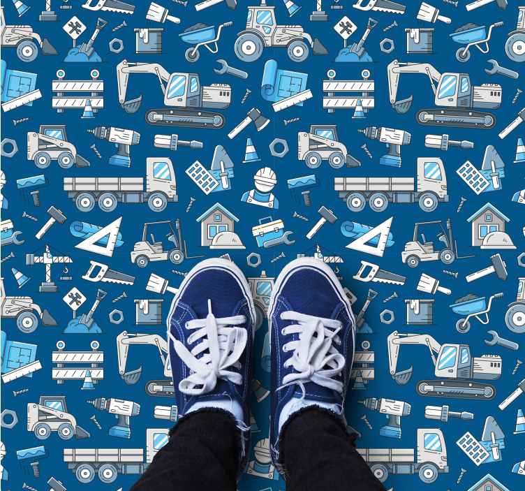 壁画 モアチルドレン 建設道具のプリント - TENSTICKERS