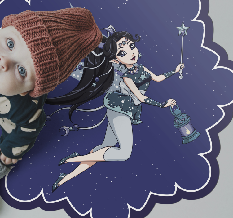 子供 ビニールマット 妖精の夜空 - TENSTICKERS