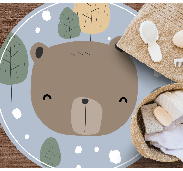 子供 ビニールマット ハッピーベアフェイス - TENSTICKERS