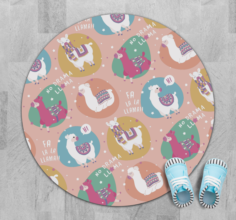 壁画 モアチルドレン 活気のあるラマサークル - TENSTICKERS