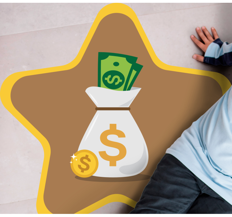 壁画 モアチルドレン お金袋ロゴ - TENSTICKERS