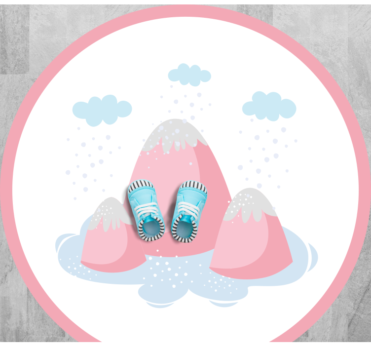 子供 ビニールマット 雪山の風景 - TENSTICKERS