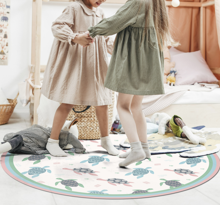 壁画 モアチルドレン タートルプレイサークル - TENSTICKERS