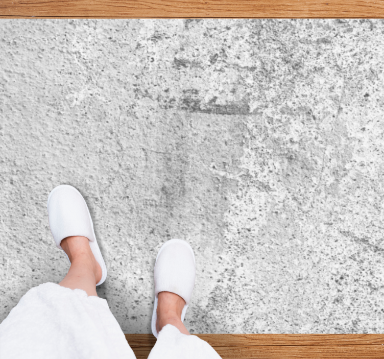 ライトグレーの素朴なコンクリートテクスチャカーペット - TENSTICKERS