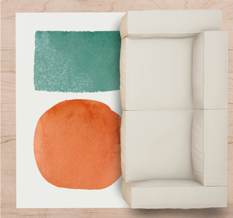 リビングルーム ビニールマット 抽象的なセグメント - TENSTICKERS