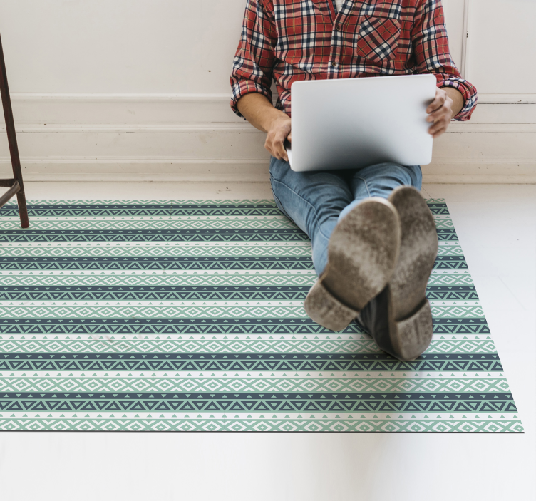 リビングルーム ビニールマット 幾何学模様のホームアクセント - TENSTICKERS