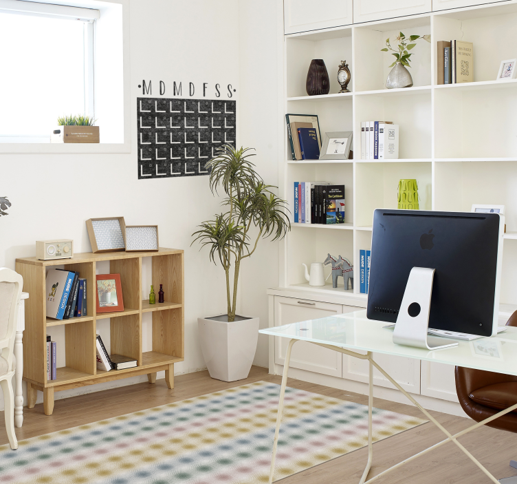 リビングルーム ビニールマット ソフトパステルライン - TENSTICKERS