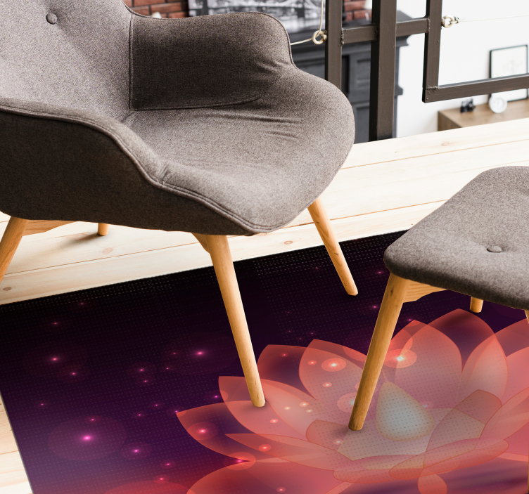 マンダラ ビニールマット 宇宙の蓮のデザイン - TENSTICKERS