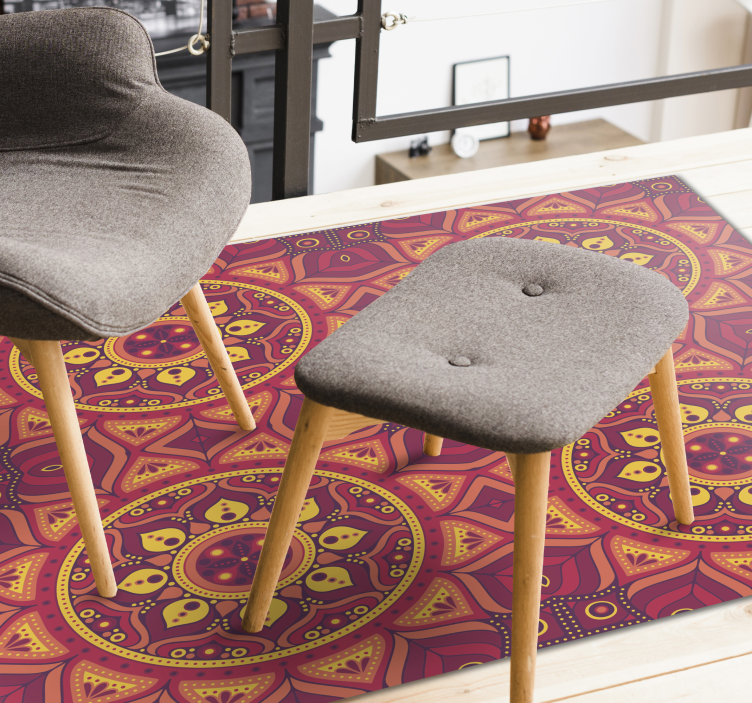 マンダラ ビニールマット マンダラにインスピレーションを得た対称性 - TENSTICKERS