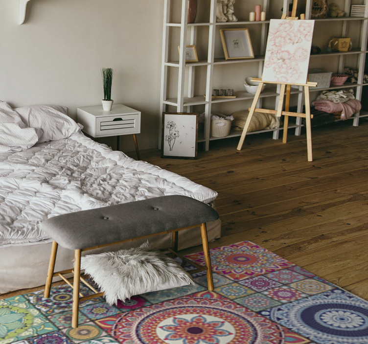 マンダラ ビニールマット マンダラ模様 - TENSTICKERS