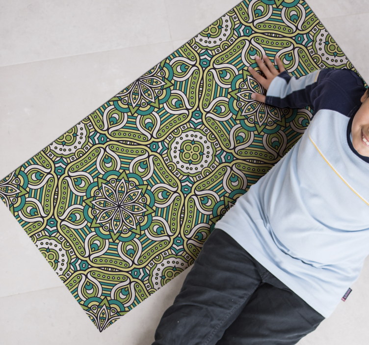 曼荼羅波曼荼羅ビニール敷物 - TENSTICKERS