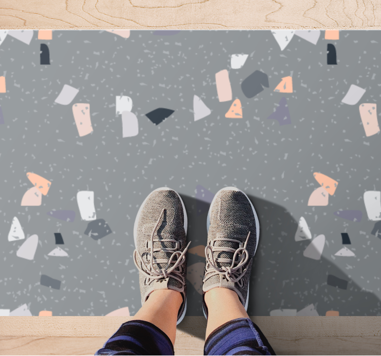 大理石ビニールラグ抽象図形 - TENSTICKERS