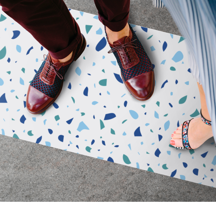 大理石ビニールラグカラフルパターン - TENSTICKERS