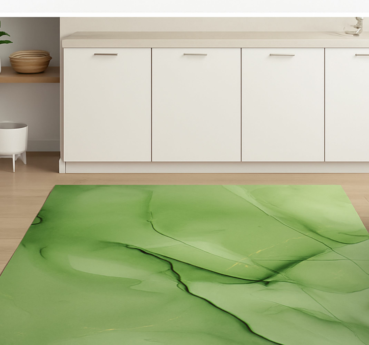 大理石ビニールラグ エメラルド効果モチーフ - TENSTICKERS