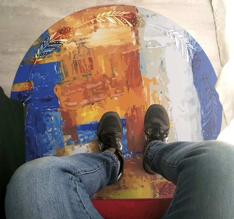 ミニマリスト ビニールマット 抽象色の融合 - TENSTICKERS