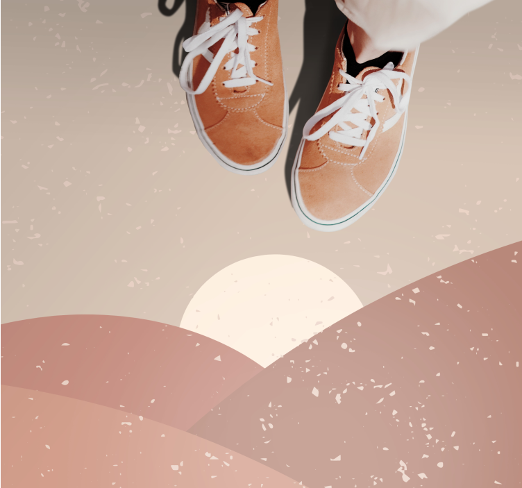 ミニマリスト ビニールマット 抽象的な風景 - TENSTICKERS