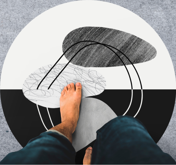 ミニマリスト ビニールマット 抽象形アートワーク - TENSTICKERS