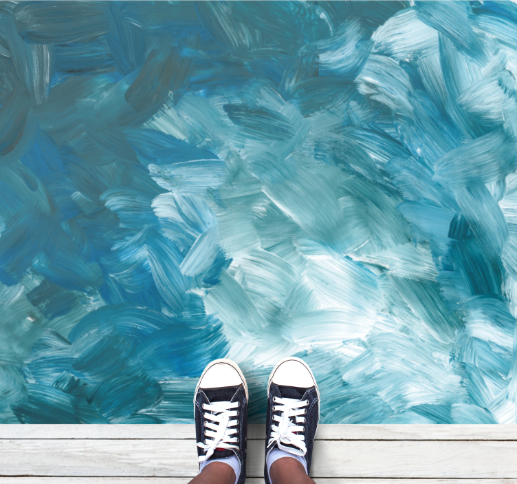 ミニマリスト ビニールマット 海の筆跡 - TENSTICKERS