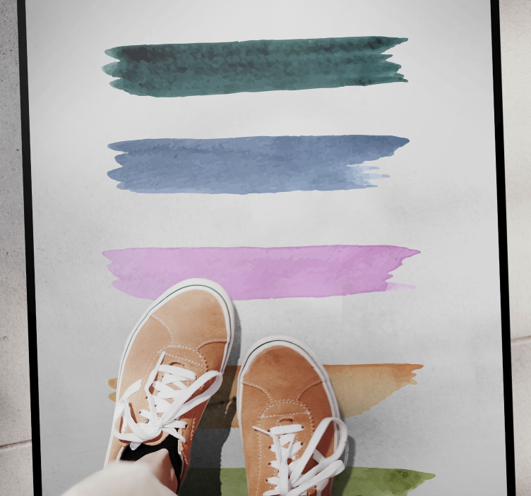 ミニマリスト ビニールマット 水彩ストライプ - TENSTICKERS