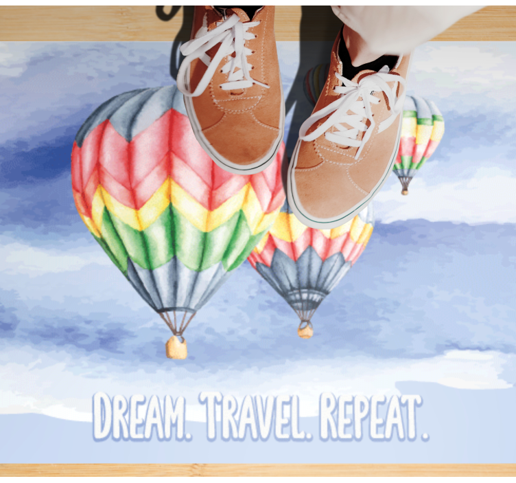 ミニマリスト ビニールマット 願いの旅が繰り返される - TENSTICKERS