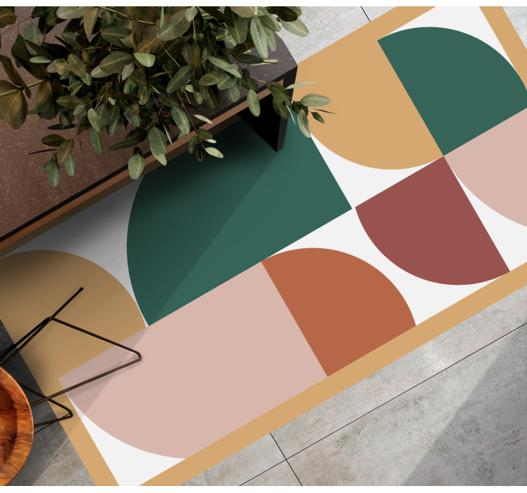 現代のビニールマット角度のある抽象セグメント - TENSTICKERS