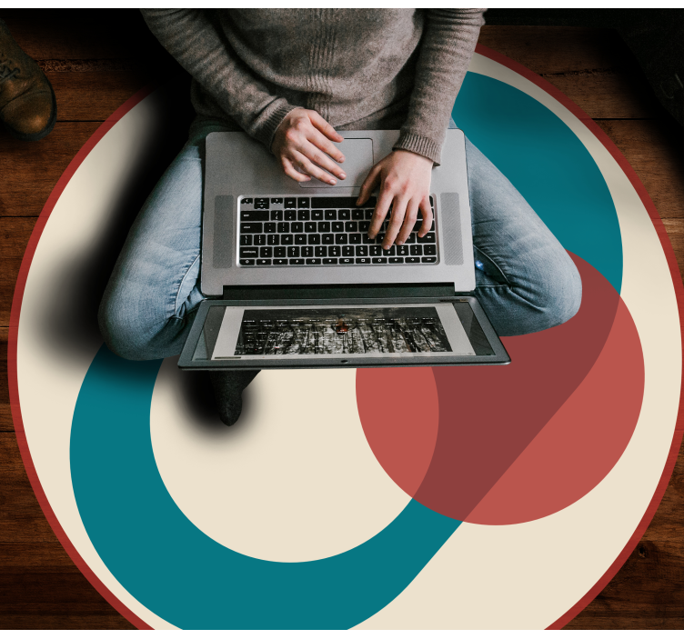 現代のビニールマット調和の円 - TENSTICKERS