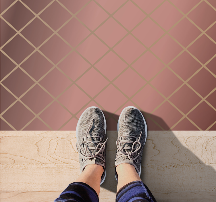 現代のビニールマットエレガントダイヤモンドパターン - TENSTICKERS