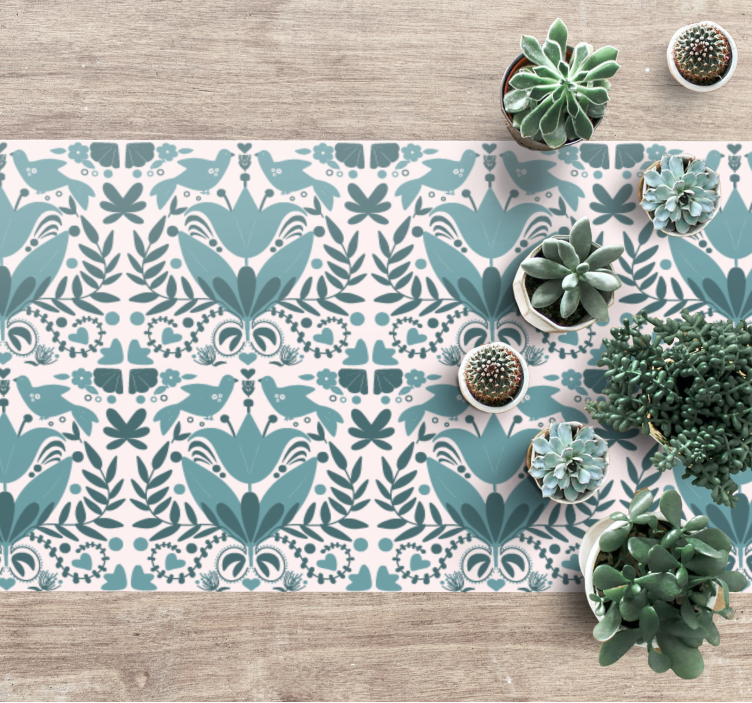 現代のビニールマット花鳥模様 - TENSTICKERS