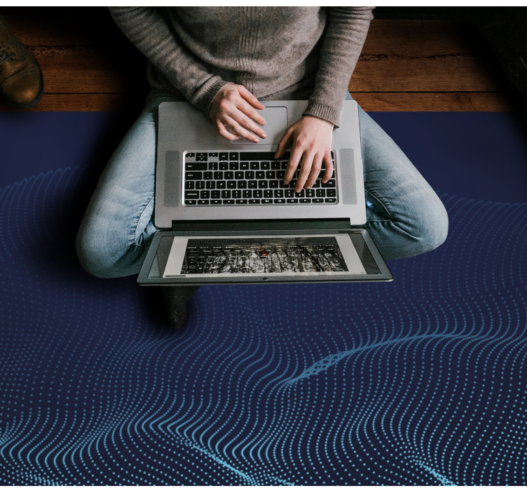 現代のビニールマット流れる波模様 - TENSTICKERS