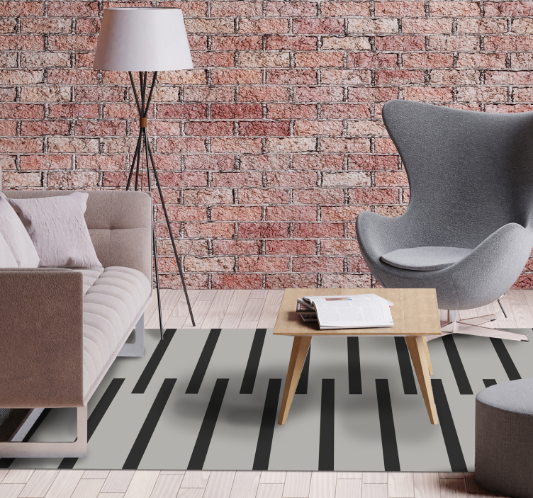 現代のビニールマット スタイリッシュなストライプ柄 - TENSTICKERS