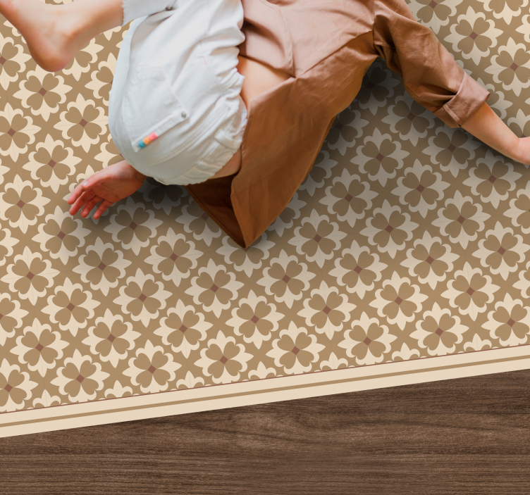 モザイク ビニールマット ボタニカルプリント - TENSTICKERS