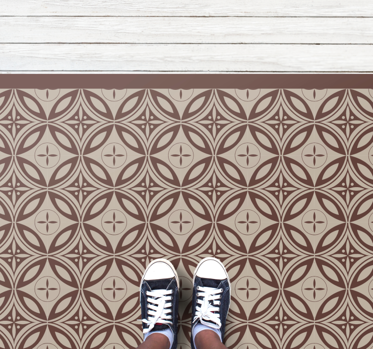 モザイク ビニールマット 茶色の模様の形状 - TENSTICKERS