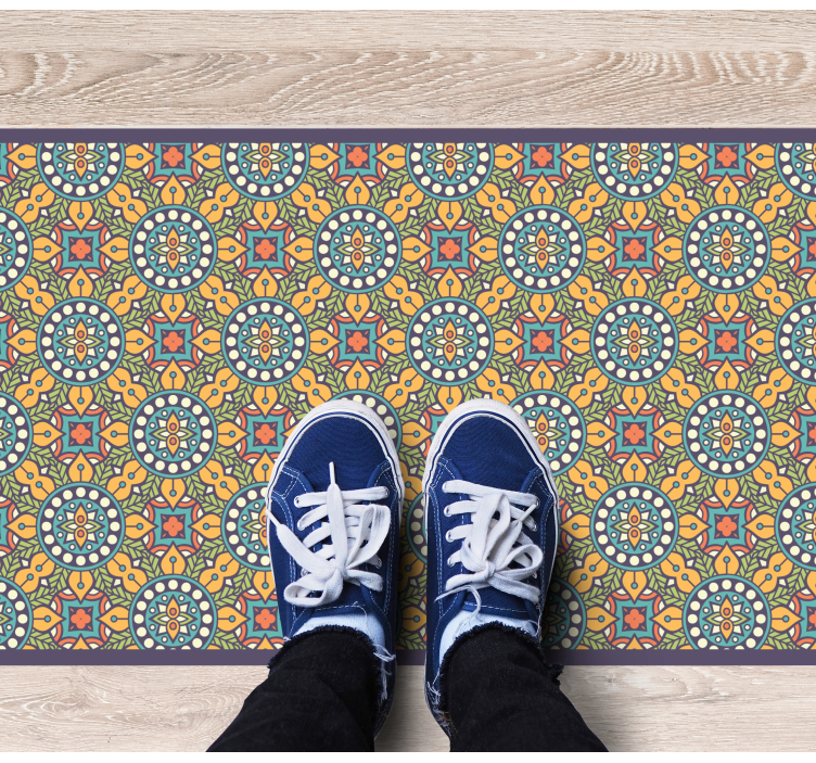 モザイク ビニールマット カラフルな黄色の構成 - TENSTICKERS