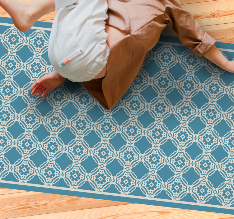 モザイク ビニールマット エレガントな青の構成 - TENSTICKERS