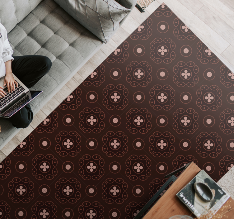 モザイク ビニールマット モザイクの円形模様 - TENSTICKERS