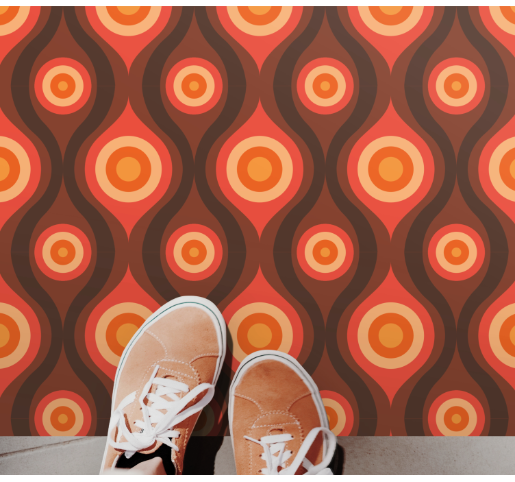 モザイク ビニールマット ヴィンテージサークルモチーフ - TENSTICKERS