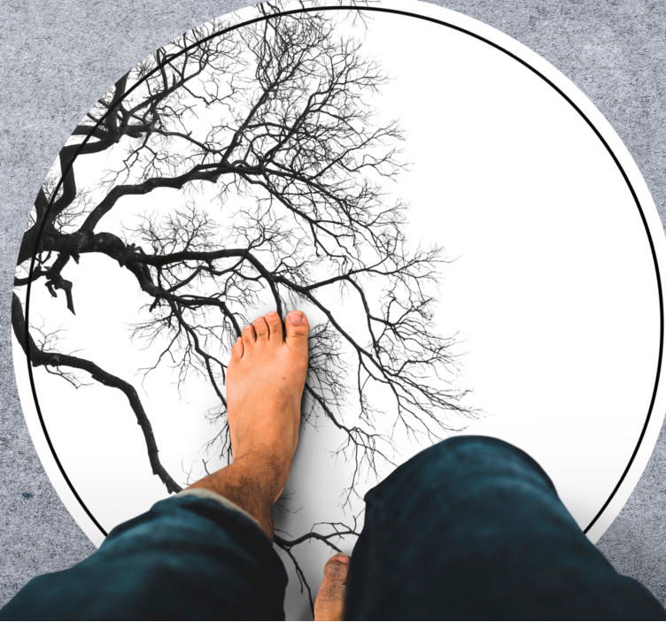 フォトミュラルネイチャー枝のシルエットアート - TENSTICKERS