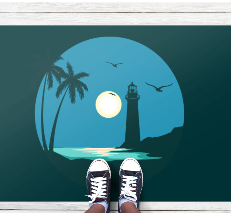 フォトミュラルネイチャー海岸の灯台の風景 - TENSTICKERS