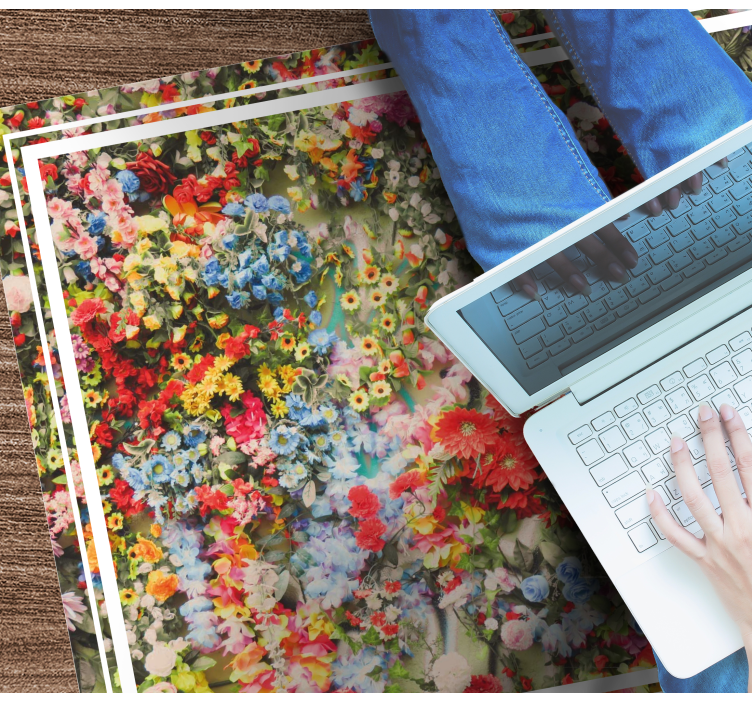 フォトミュラルネイチャー色とりどりの花のモチーフ - TENSTICKERS