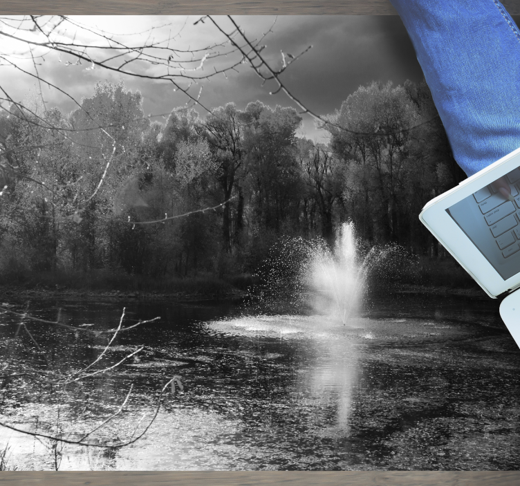 フォトミュラルネイチャー穏やかな滝の眺め - TENSTICKERS