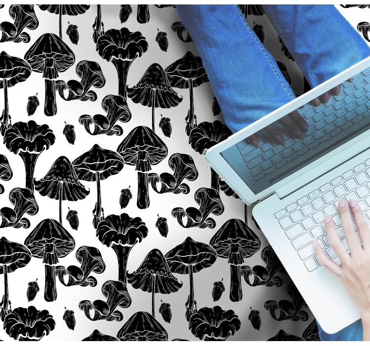 フォトミュラルネイチャースタイライズドマッシュルームパターン - TENSTICKERS