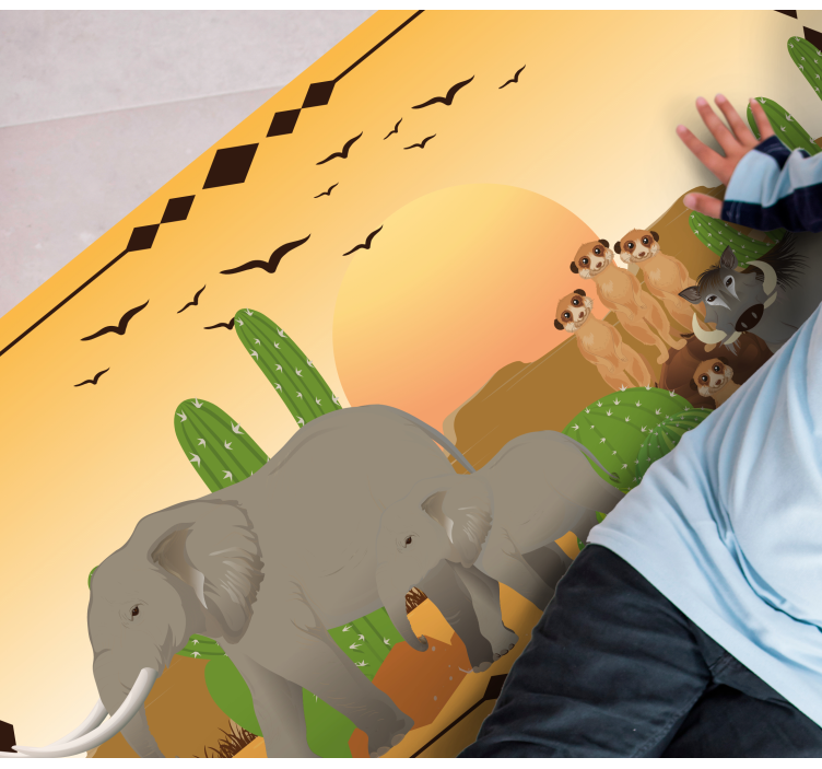 フォトミュラルネイチャー黄昏の象の探検 - TENSTICKERS