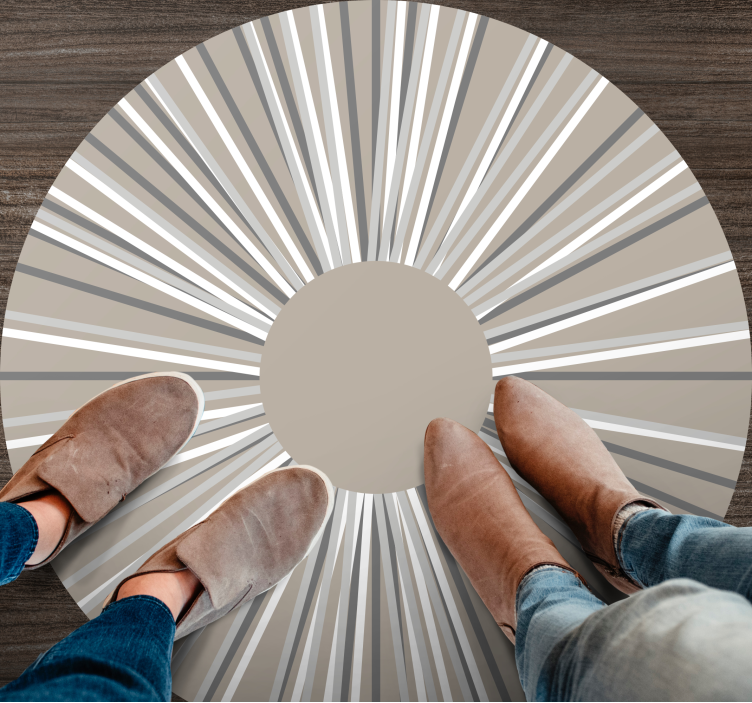 幾何学的な ビニールマット 幾何学的なバースト円形パターン - TENSTICKERS