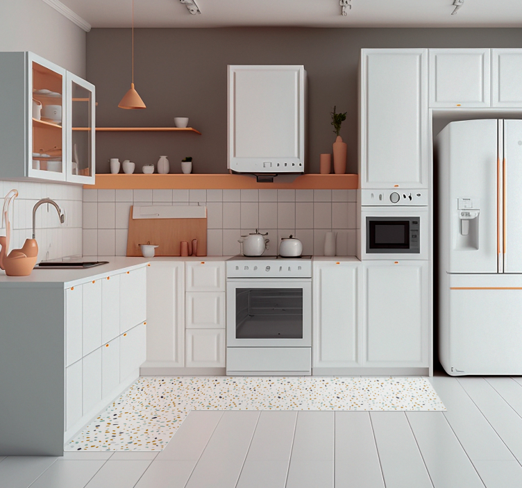 北欧スタイルのテラゾテクスチャカーペット - TENSTICKERS