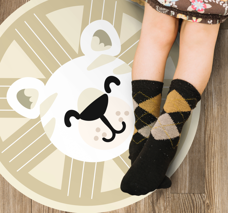 保育園 ビニールマット 笑顔のライオンのグラフィック - TENSTICKERS